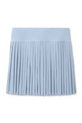 Skyline | A light blue pleated tennis skirt with a wide waistband, shown flat against a white background.
