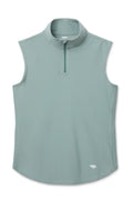 Meadow Haze | Meadow Haze colored sleeveless top with a zipper on a white background