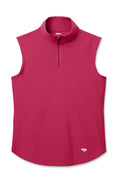 Aurora | Aurora colored sleeveless top with a zipper on a white background