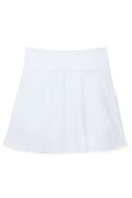 White | White Sophia a-line skort on a white background