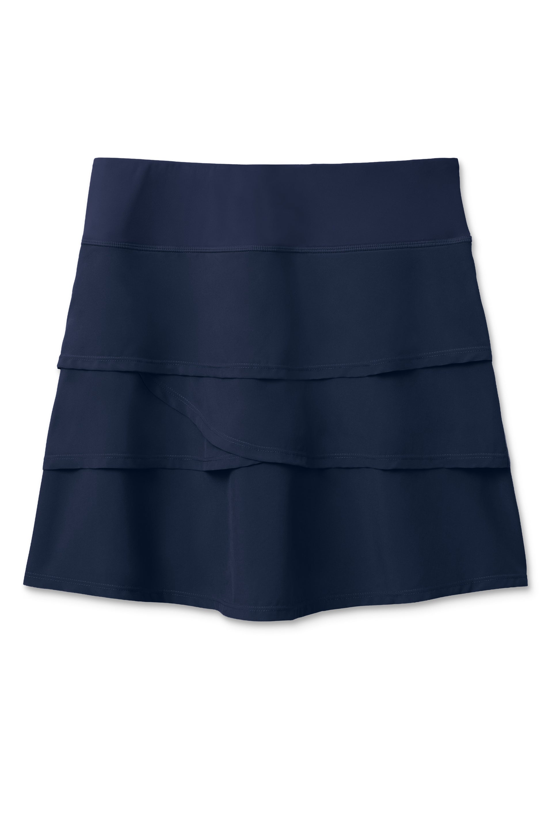 Midnight | Midnight colored tulip skort on a white background