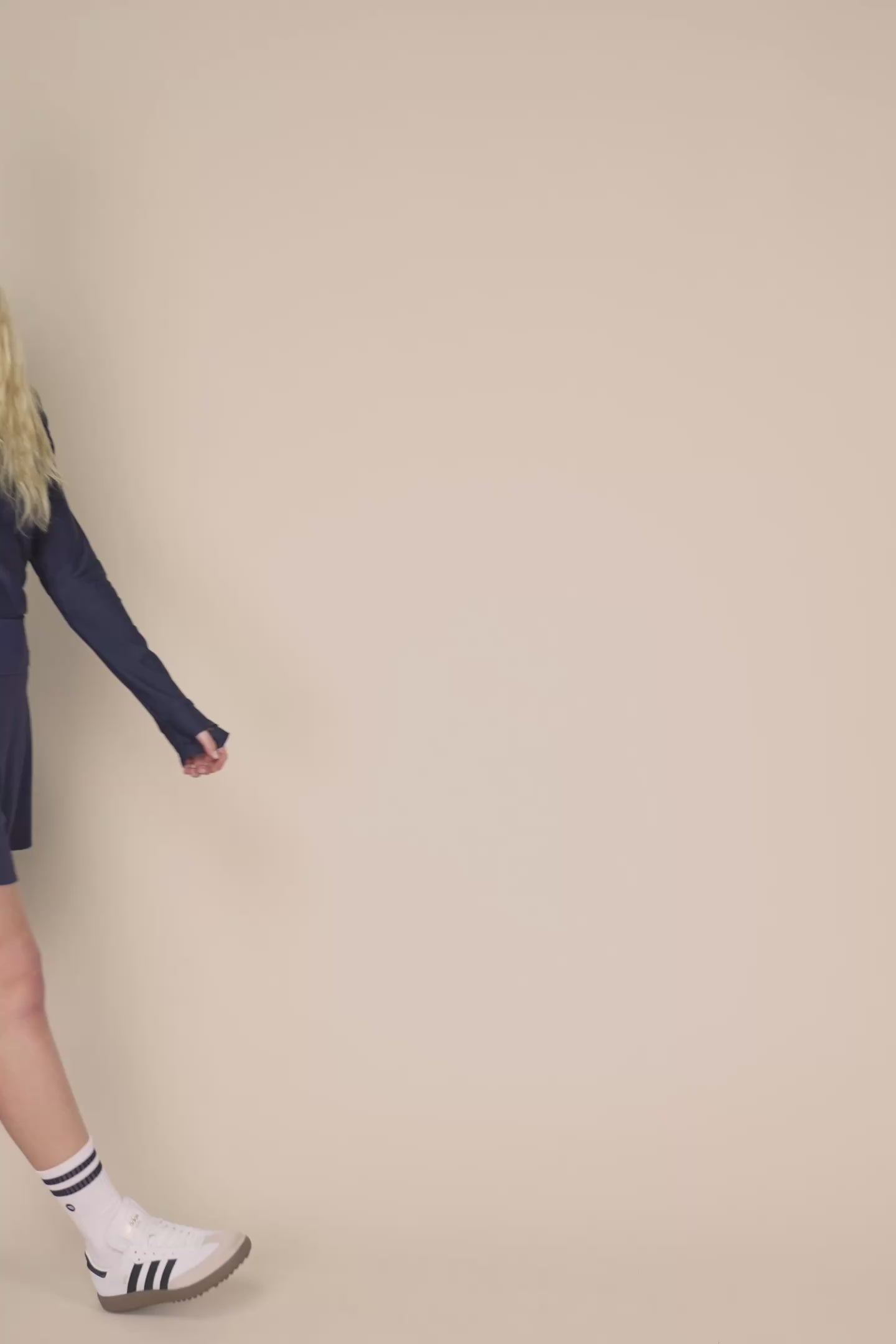 Midnight | Midnight Sophia a-line skort on a beige background